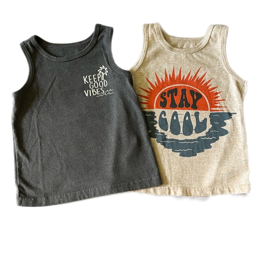 GARANIMALS Pair of Summer Boy Tank Tops Size 12 Months